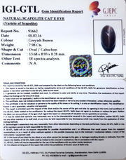 8.85 Ratti Natural Scapolite Cat's Eye with Govt. Lab Certified-(1221)